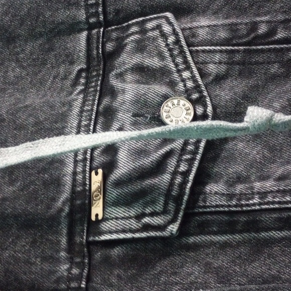 Detre No.2 Black Stone Washed Denim Sweatshirt Jacket - Picture 3 of 13